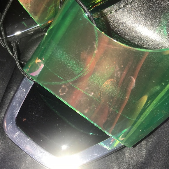 DKNY women’s iridescent square open toe pump heel - Picture 3 of 4